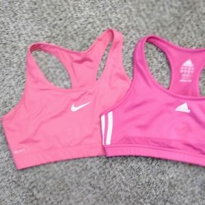 Sz L NIKE/ADIDAS sports Bras